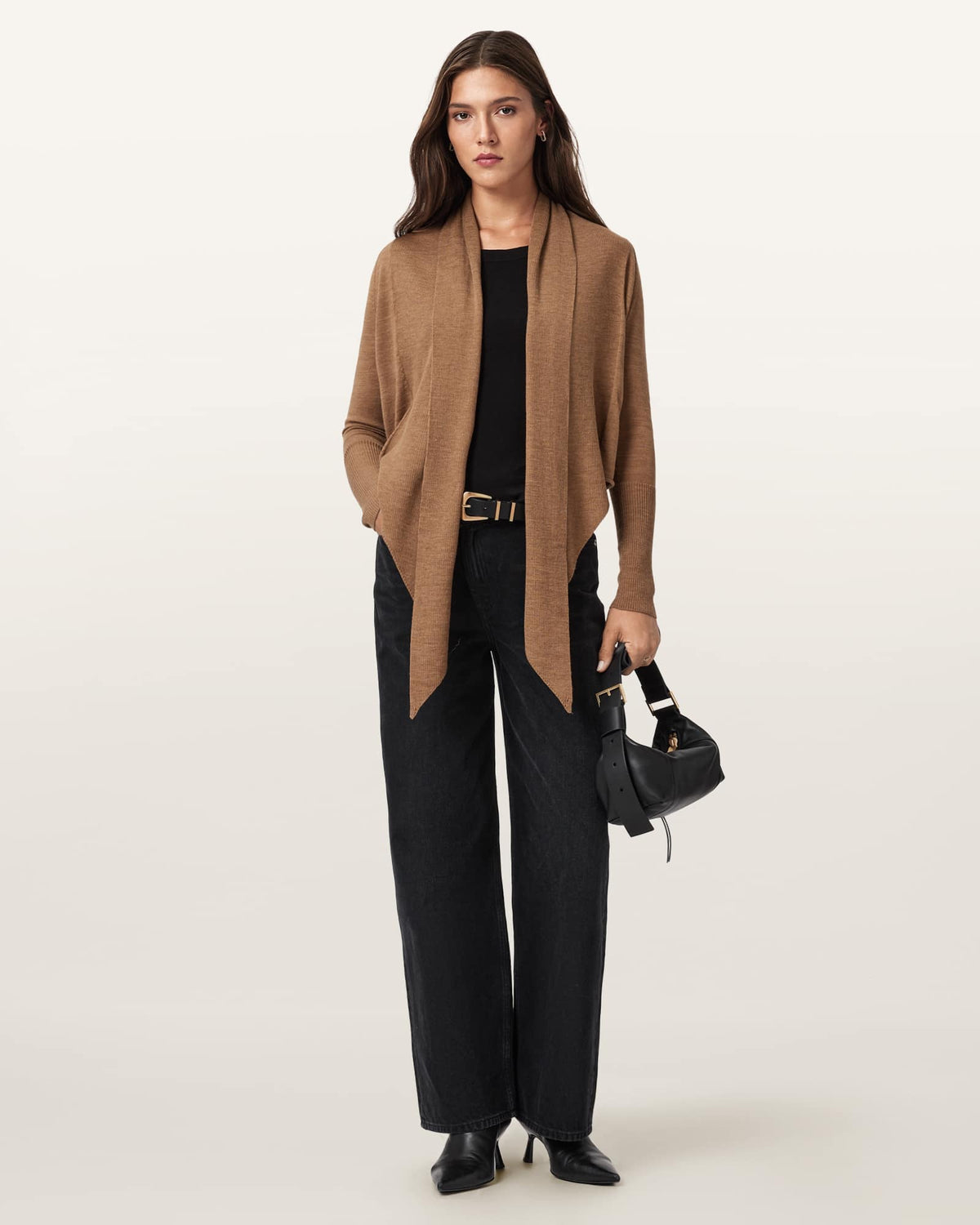 Wasson Pirate Merino Wool Cardigan CAMEL BROWN