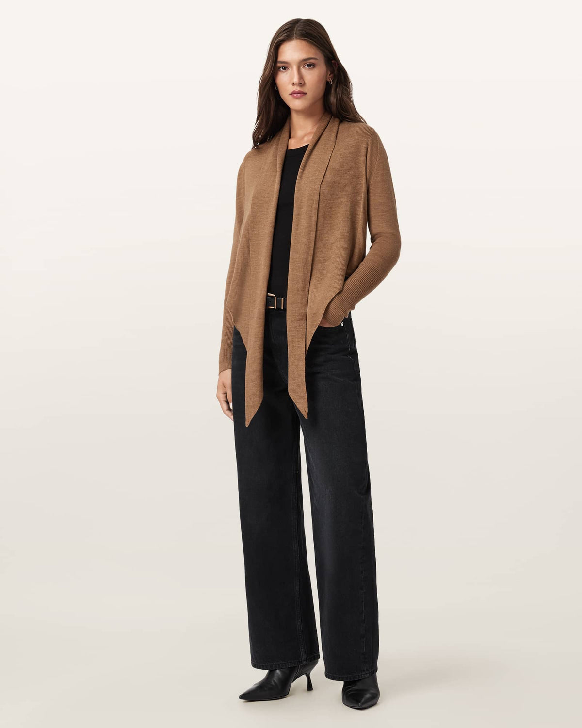 Wasson Pirate Merino Wool Cardigan CAMEL BROWN