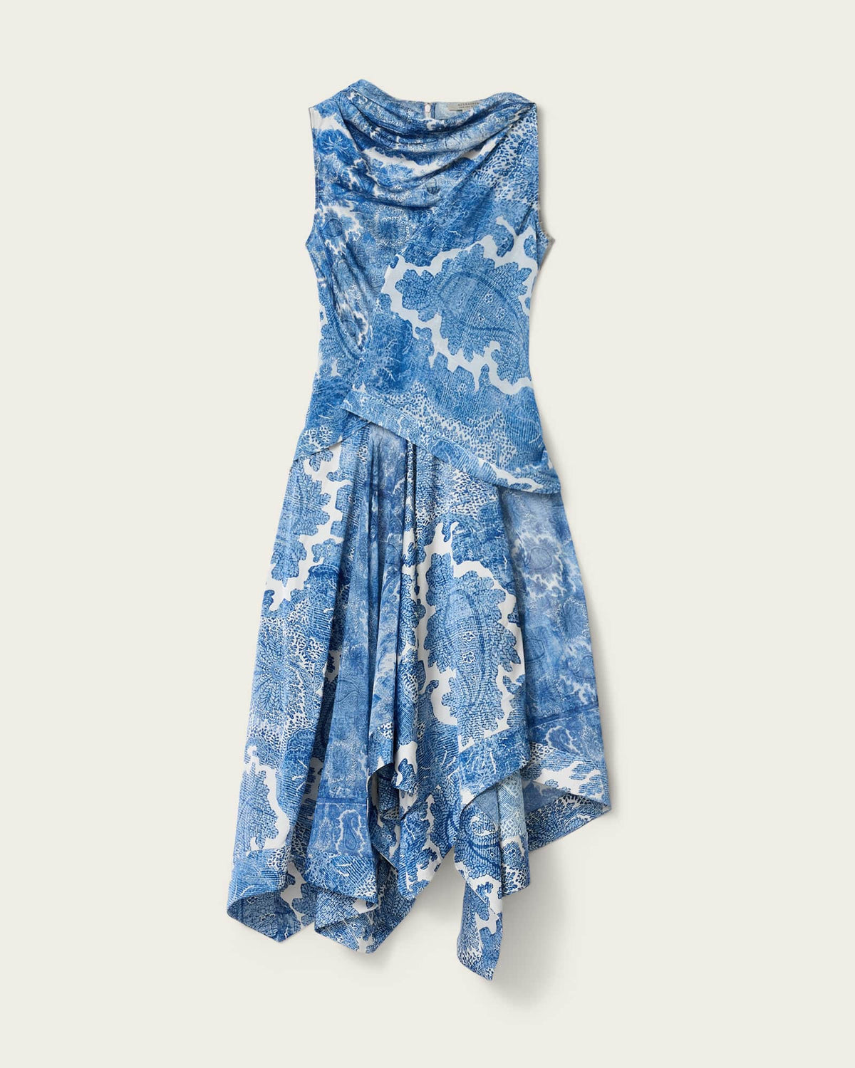 Prue Draped Asymmetric Midi Dress JOANNE BLUE
