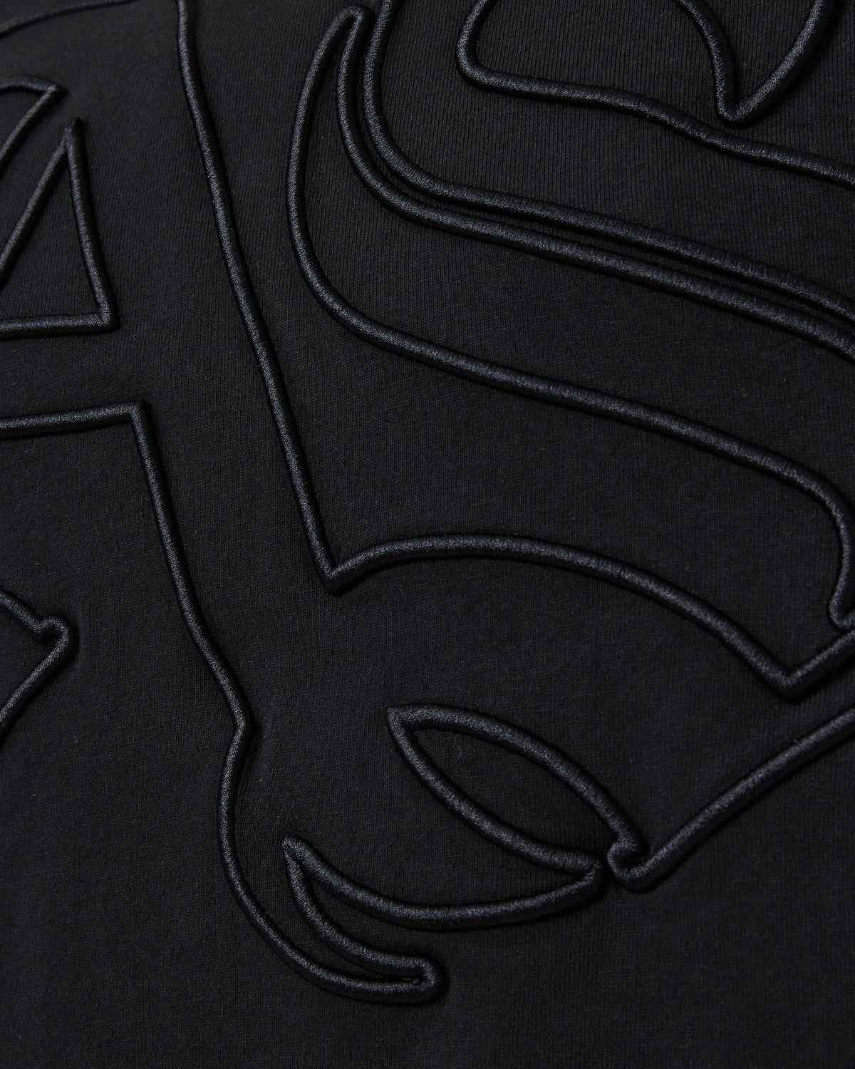 Lisa Embossed Crew Neck T-Shirt Black