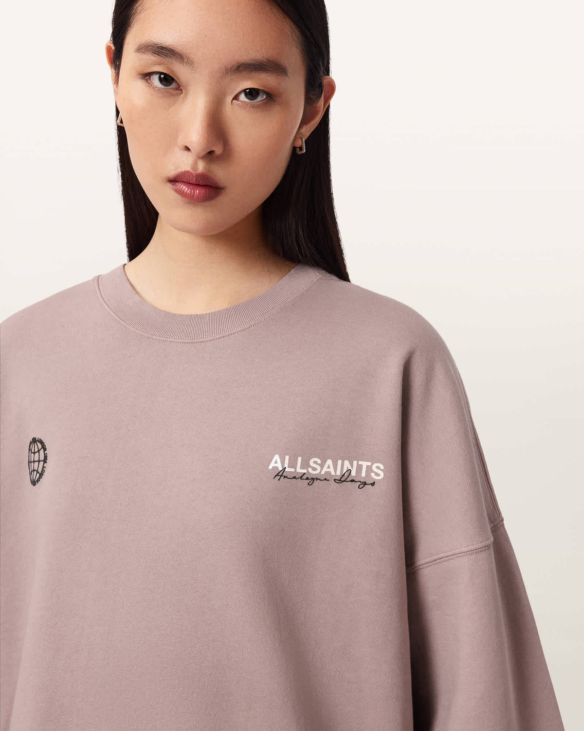 Emblem Oversized Lila Sweatshirt DUSTY LILAC