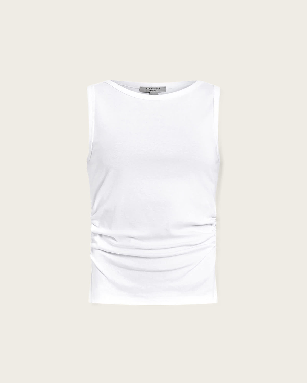 Katarina Boat Neck Slim Fit Tank Top Optic White