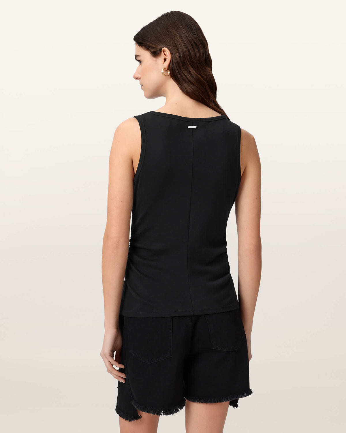 Katarina Boat Neck Slim Fit Tank Top Black