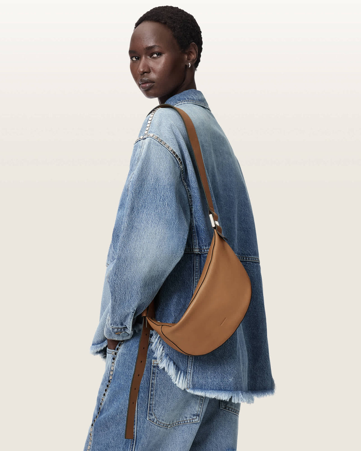 Luna Slouchy Leather Crossbody Bag TOFFEE BROWN