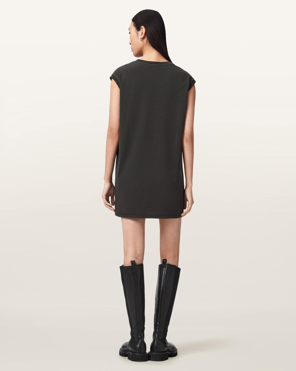 Wild Brooke Relaxed Fit Mini T-Shirt Dress Washed Grey