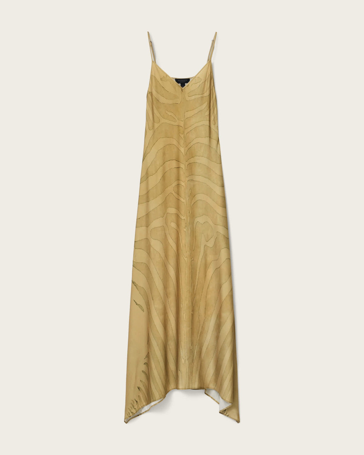 Leona V-Neck Maxi Slip Dress ZEBRA SAND GOLD