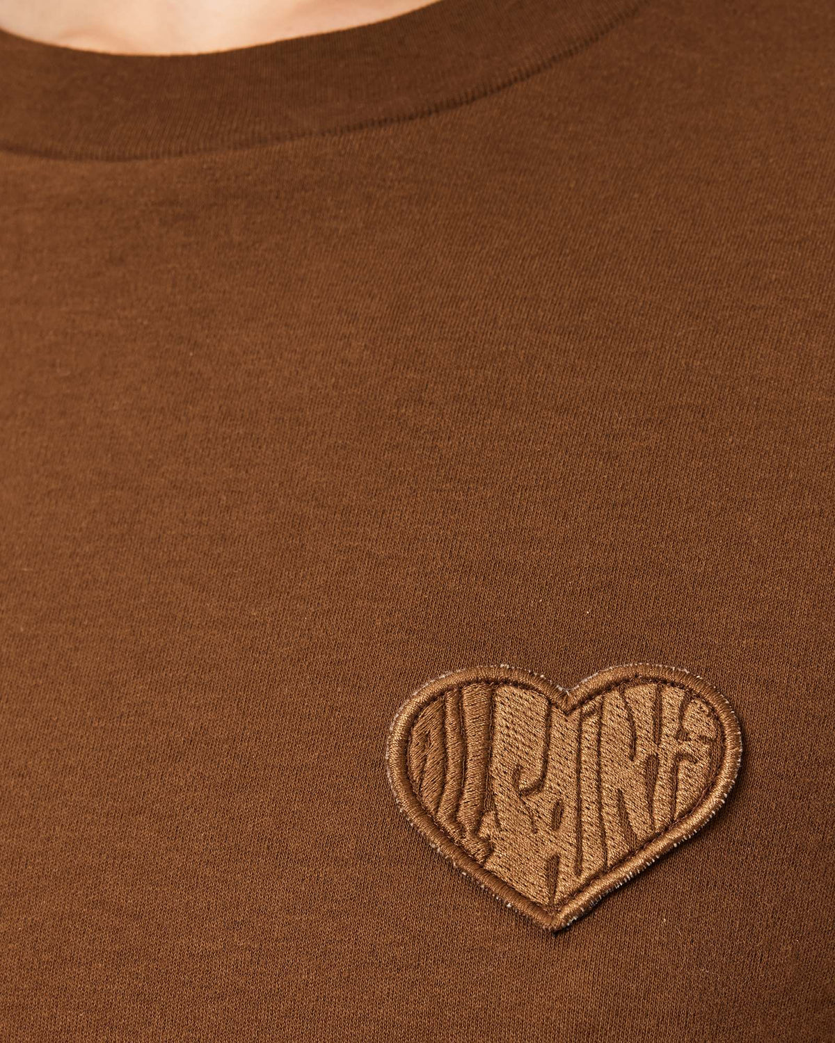 Lover Lisa Embroidered T-Shirt COGNAC BROWN