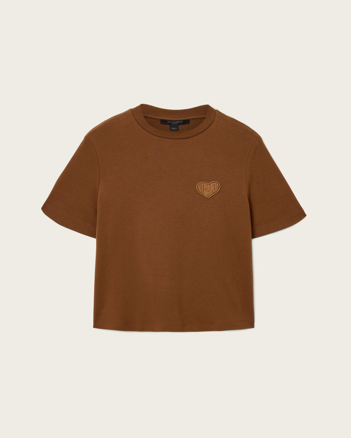Lover Lisa Embroidered T-Shirt COGNAC BROWN