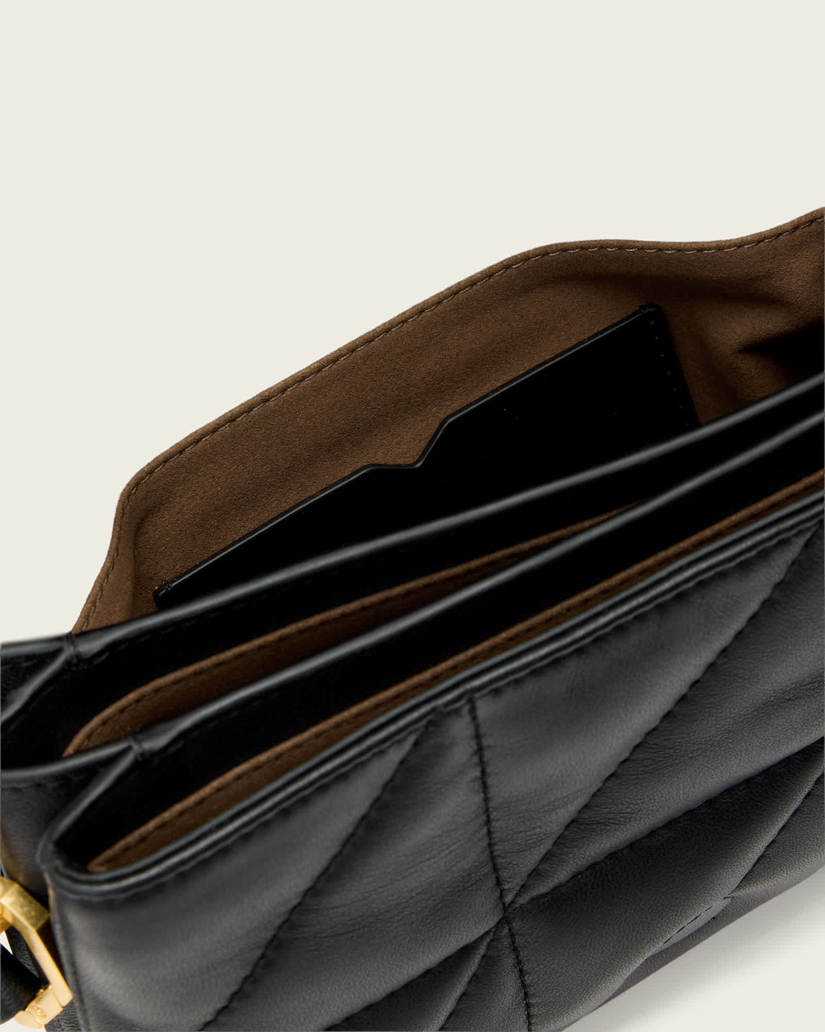 Jupiter Small Quilt Crossbody Bag Black