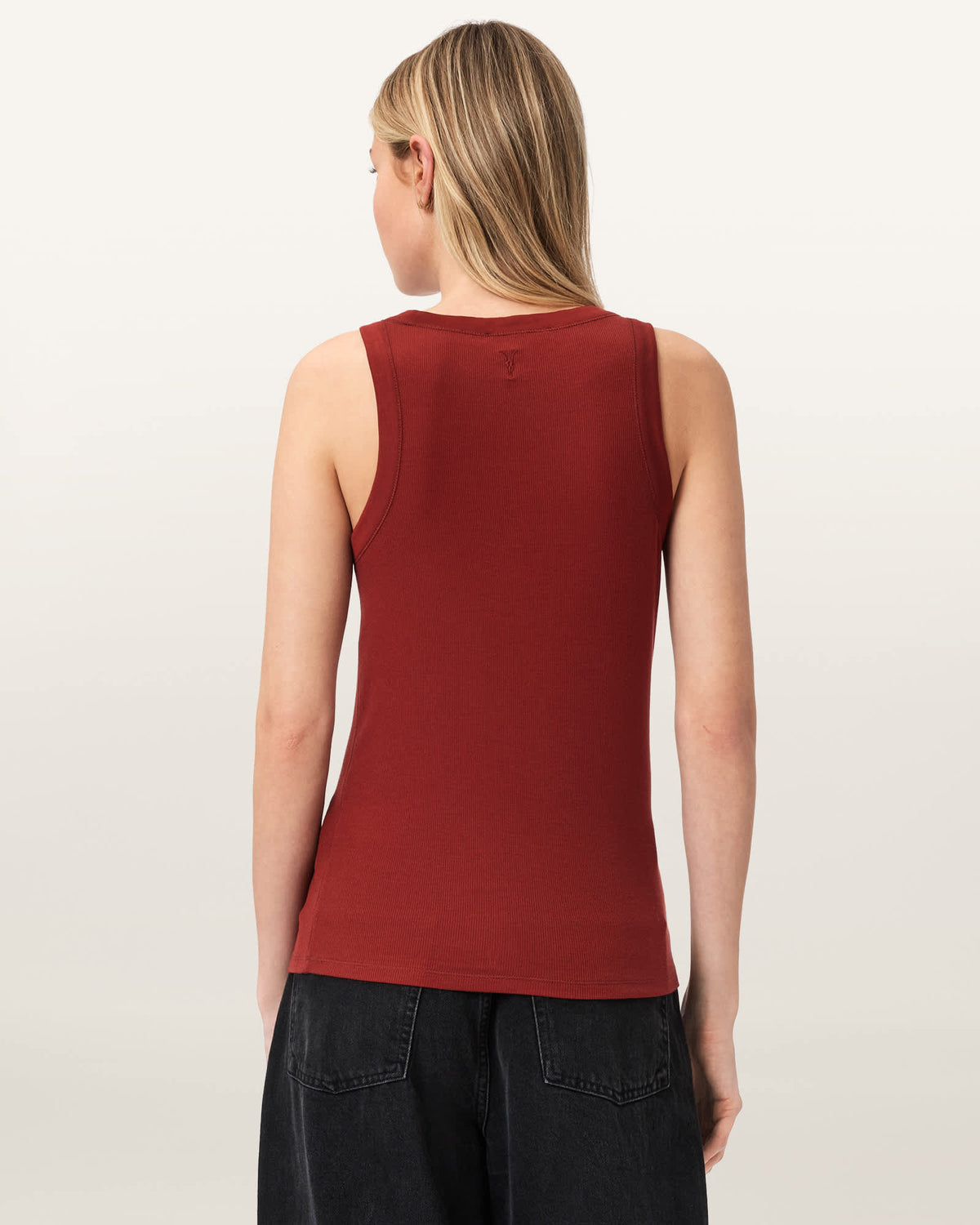 Rina Crew Neck Sleeveless Tank Top PAPRIKA RED