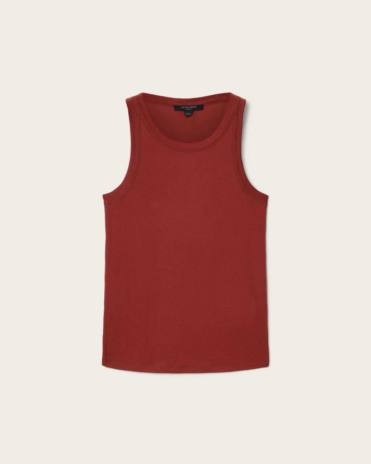 Rina Crew Neck Sleeveless Tank Top PAPRIKA RED