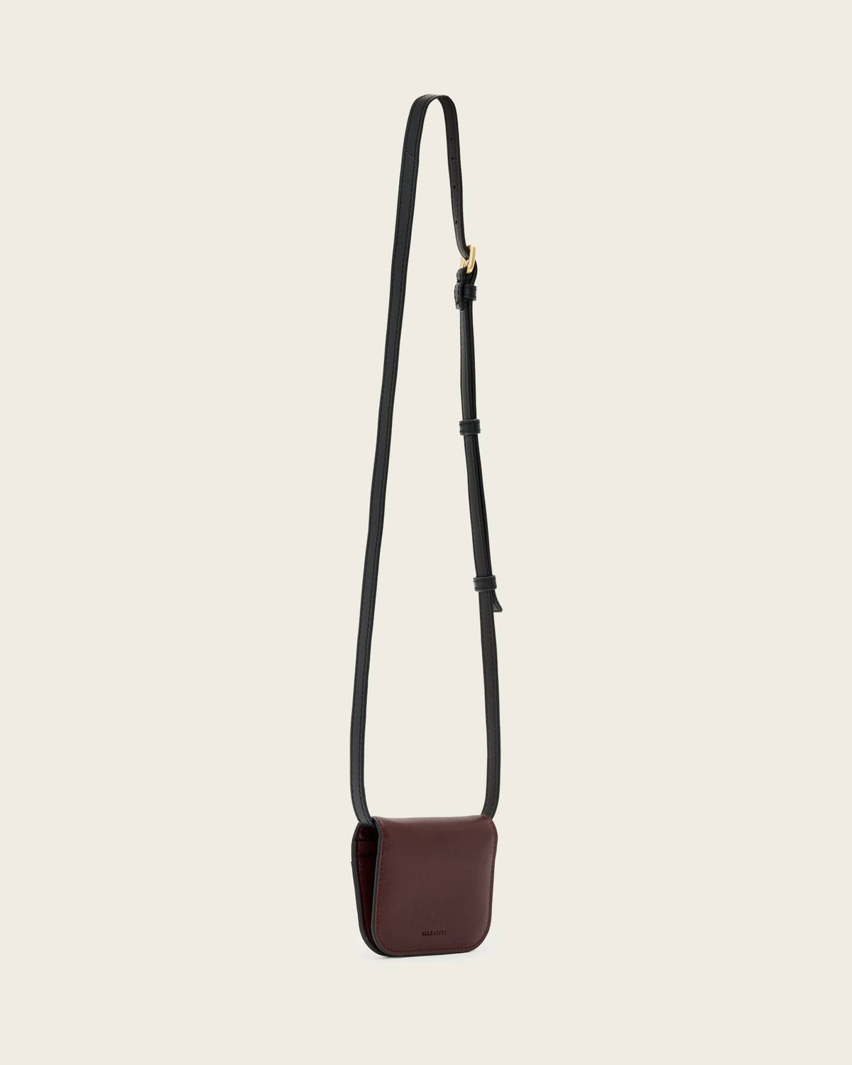 Maeve Leather Cardholder Crossbody Dark Red