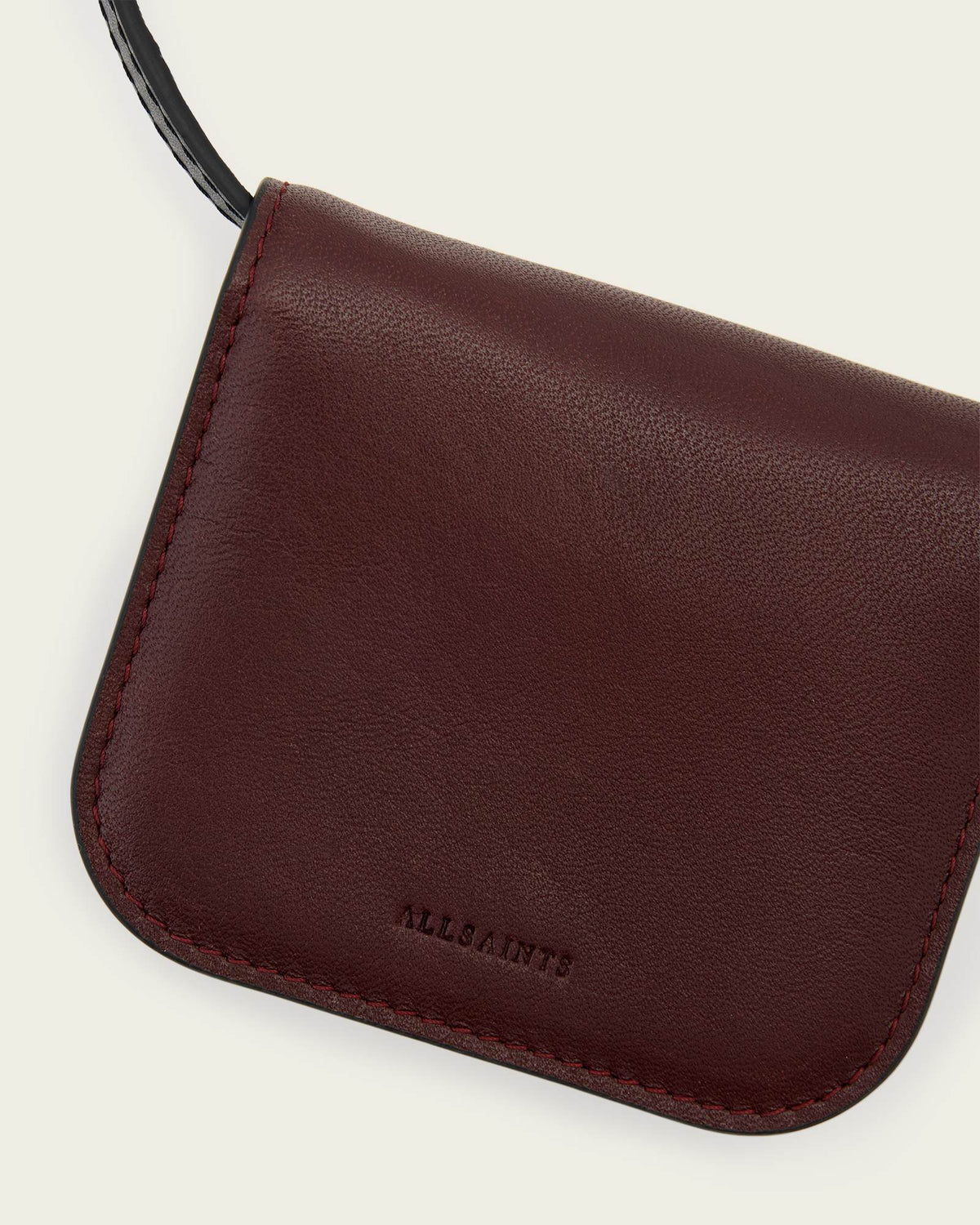 Maeve Leather Cardholder Crossbody Dark Red