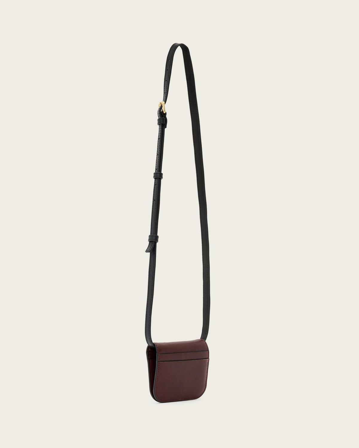 Maeve Leather Cardholder Crossbody Dark Red