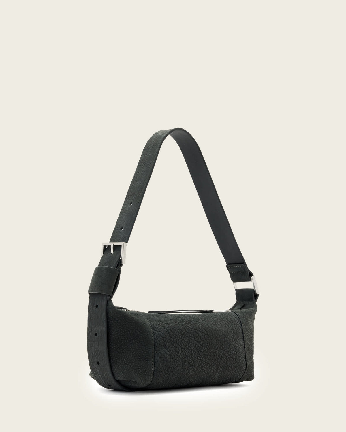Vega Leather Mini Shoulder Bag METEORITE GREY
