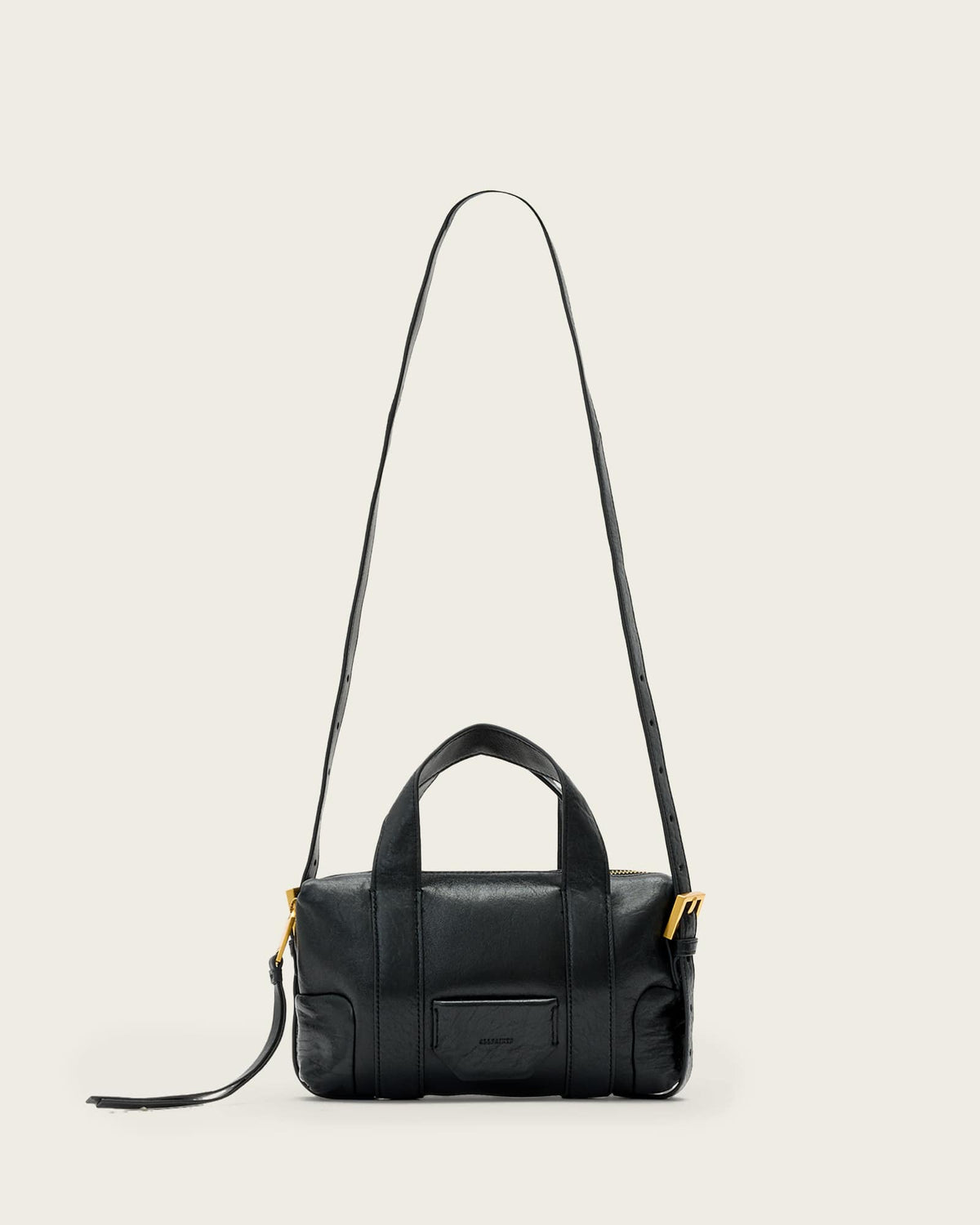 Ares Grain Compact Crossbody Bag Black