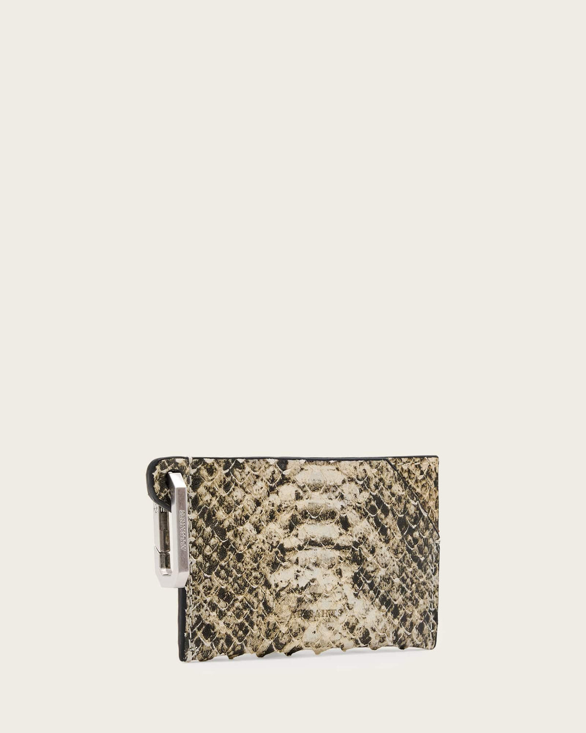 Hex Leather Snake Cardholder DESERT WHITE