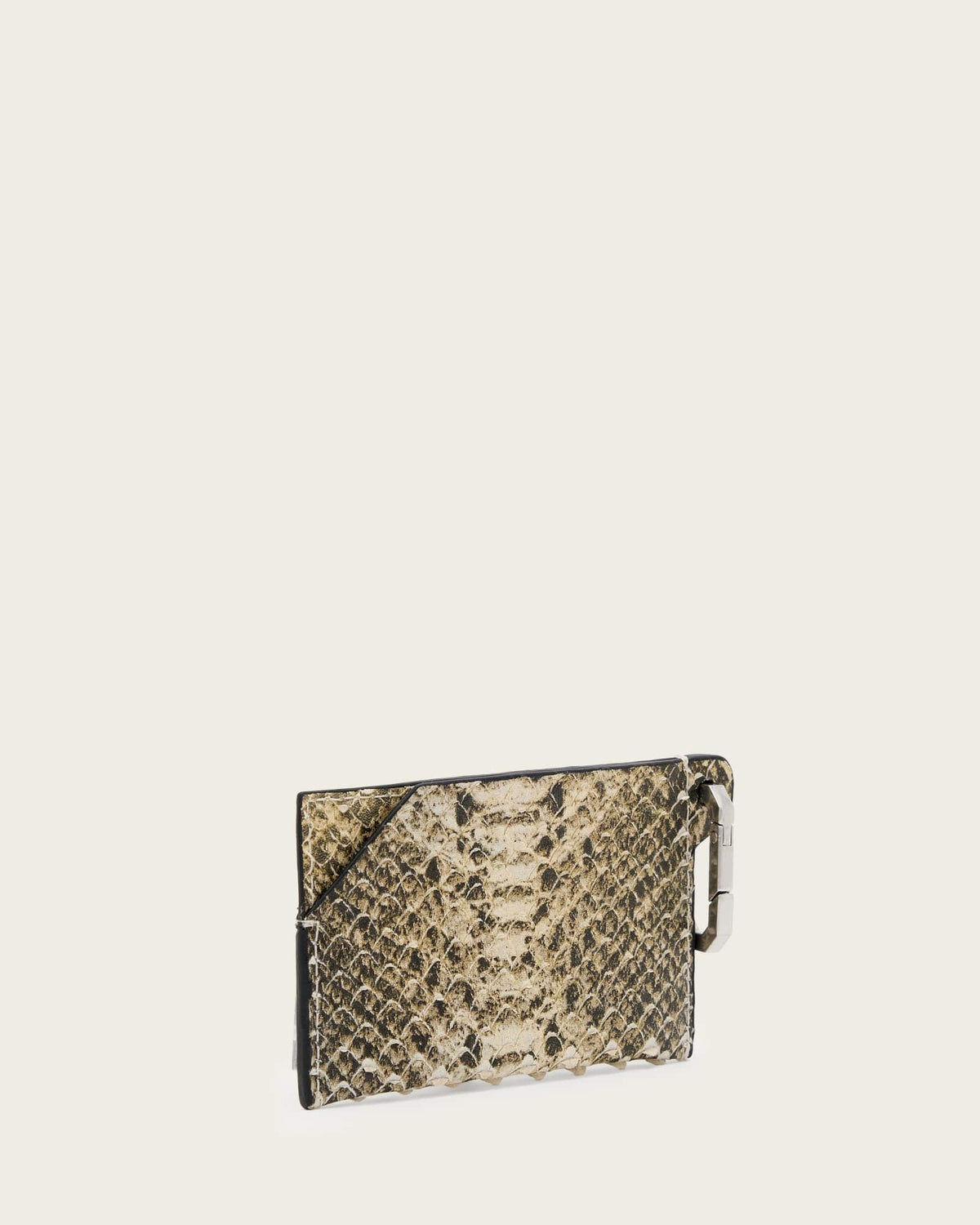 Hex Leather Snake Cardholder DESERT WHITE