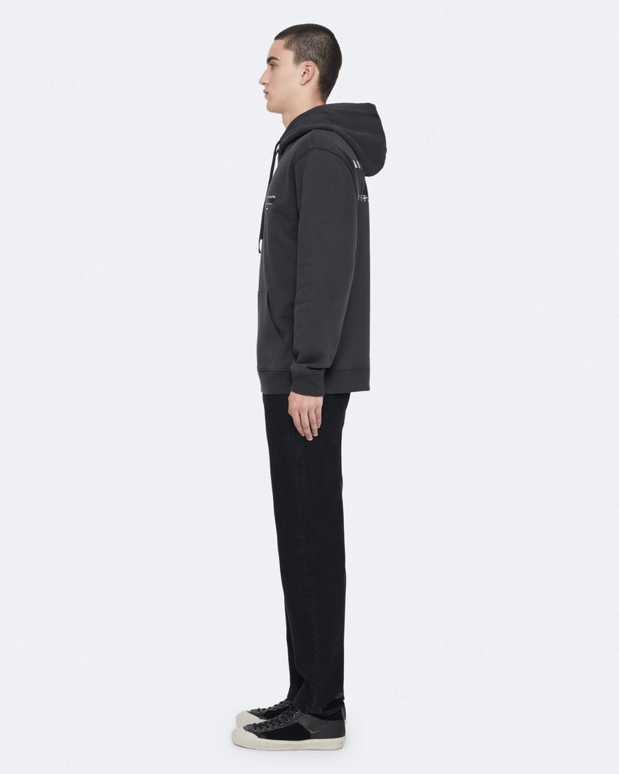 Redact Relaxed-Fit Cotton Hoodie Washed Black