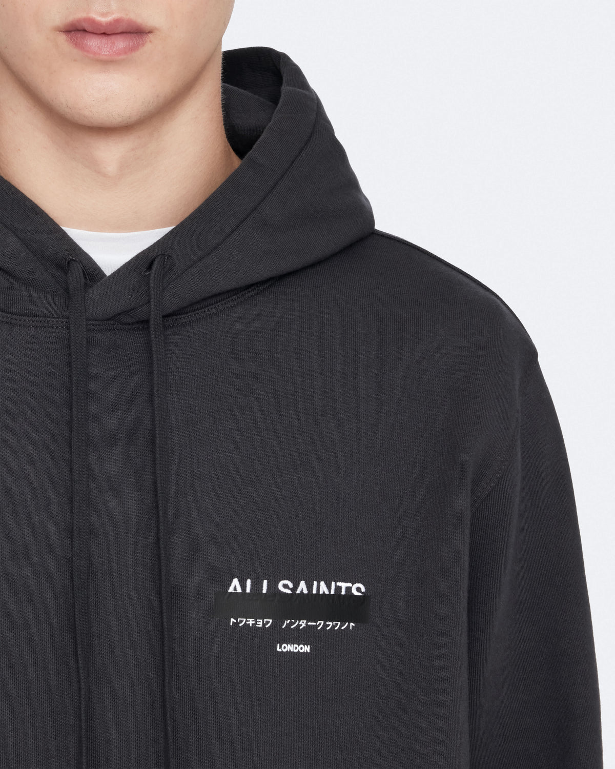 Redact Relaxed-Fit Cotton Hoodie Washed Black