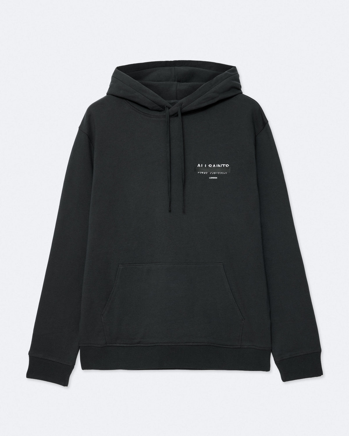 Redact Relaxed-Fit Cotton Hoodie Washed Black
