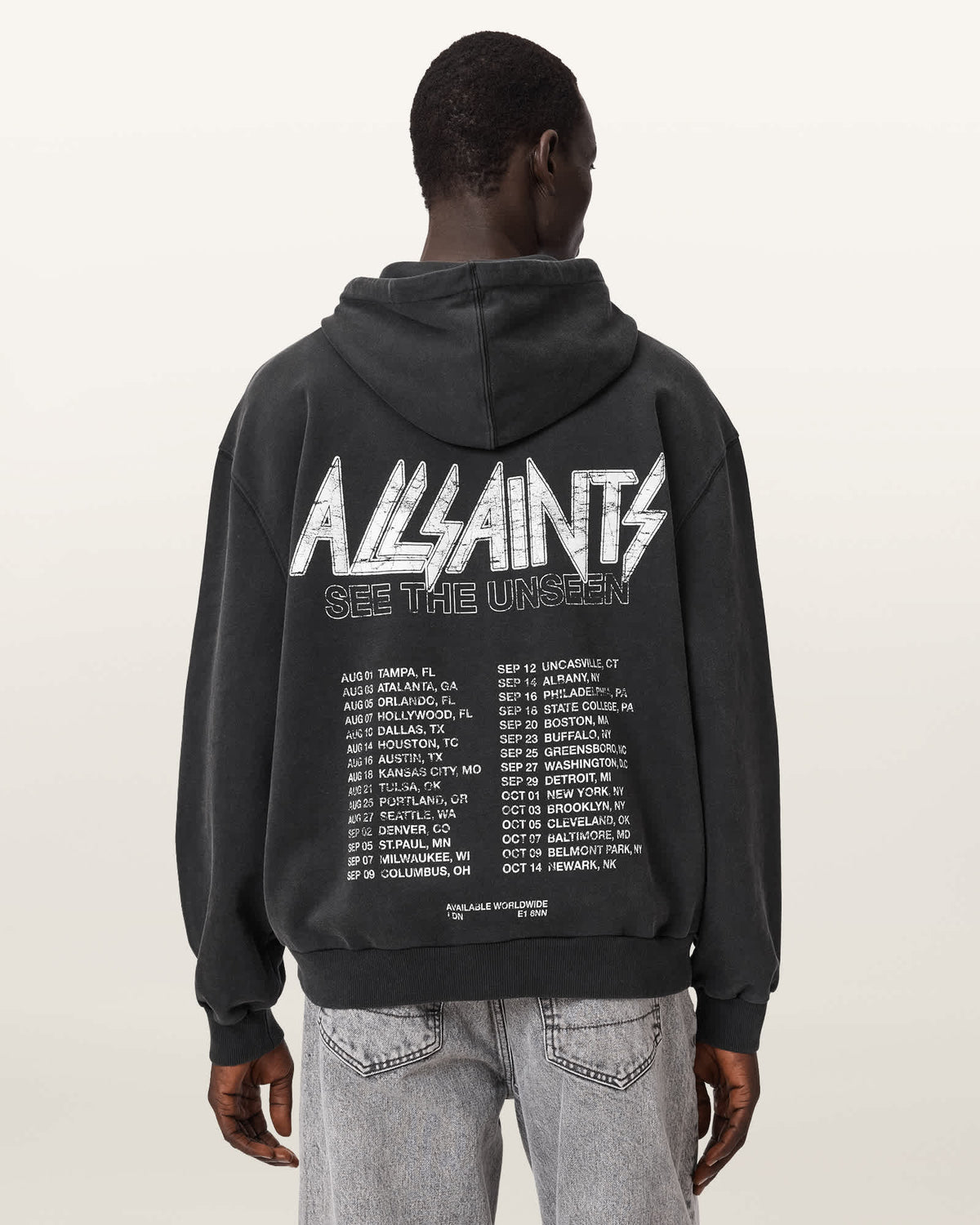 Chromium Long Sleeve Graphic Hoodie Washed Black