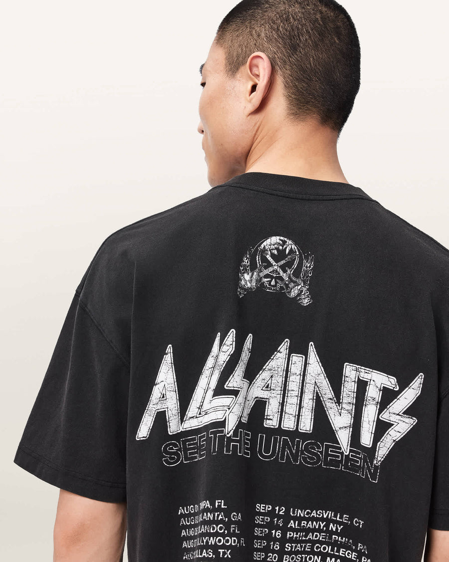 Chromium Short Sleeve Graphic T-Shirt Washed Black