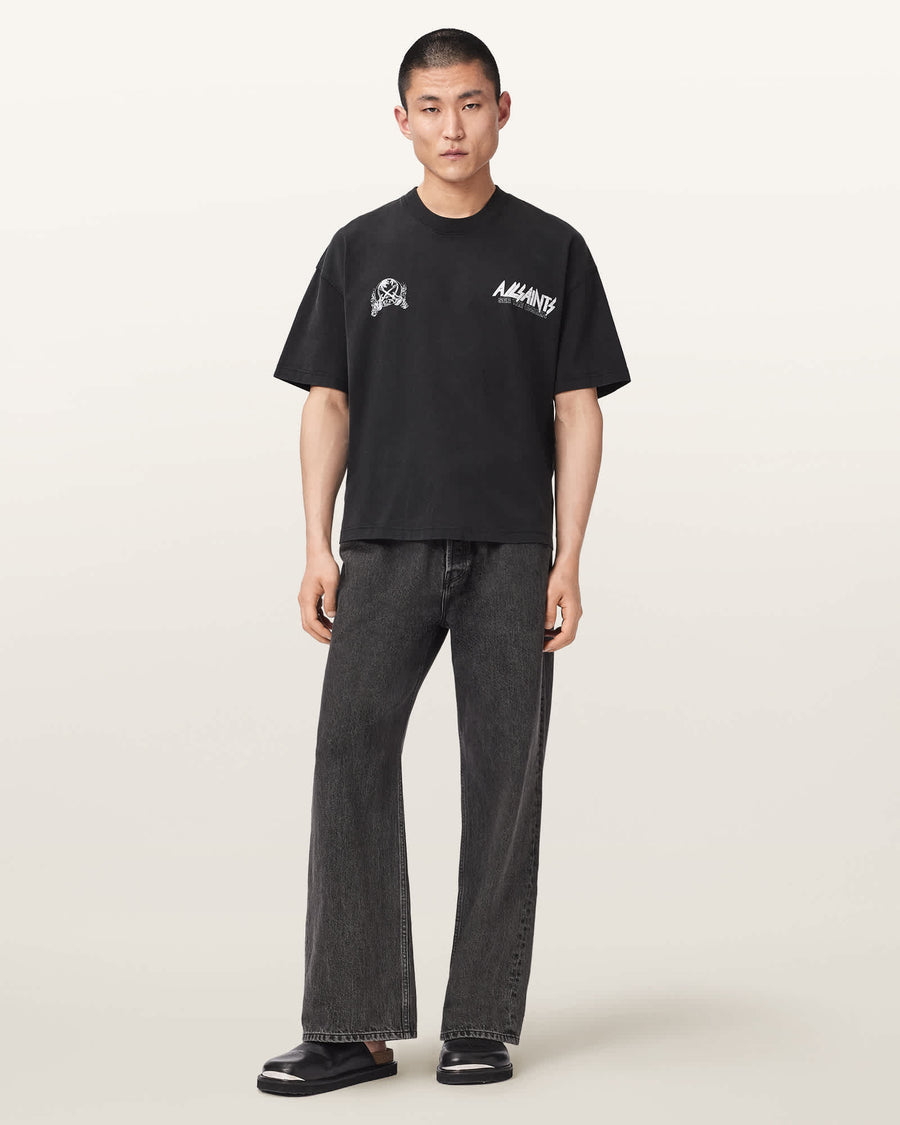 Chromium Short Sleeve Graphic T-Shirt Washed Black