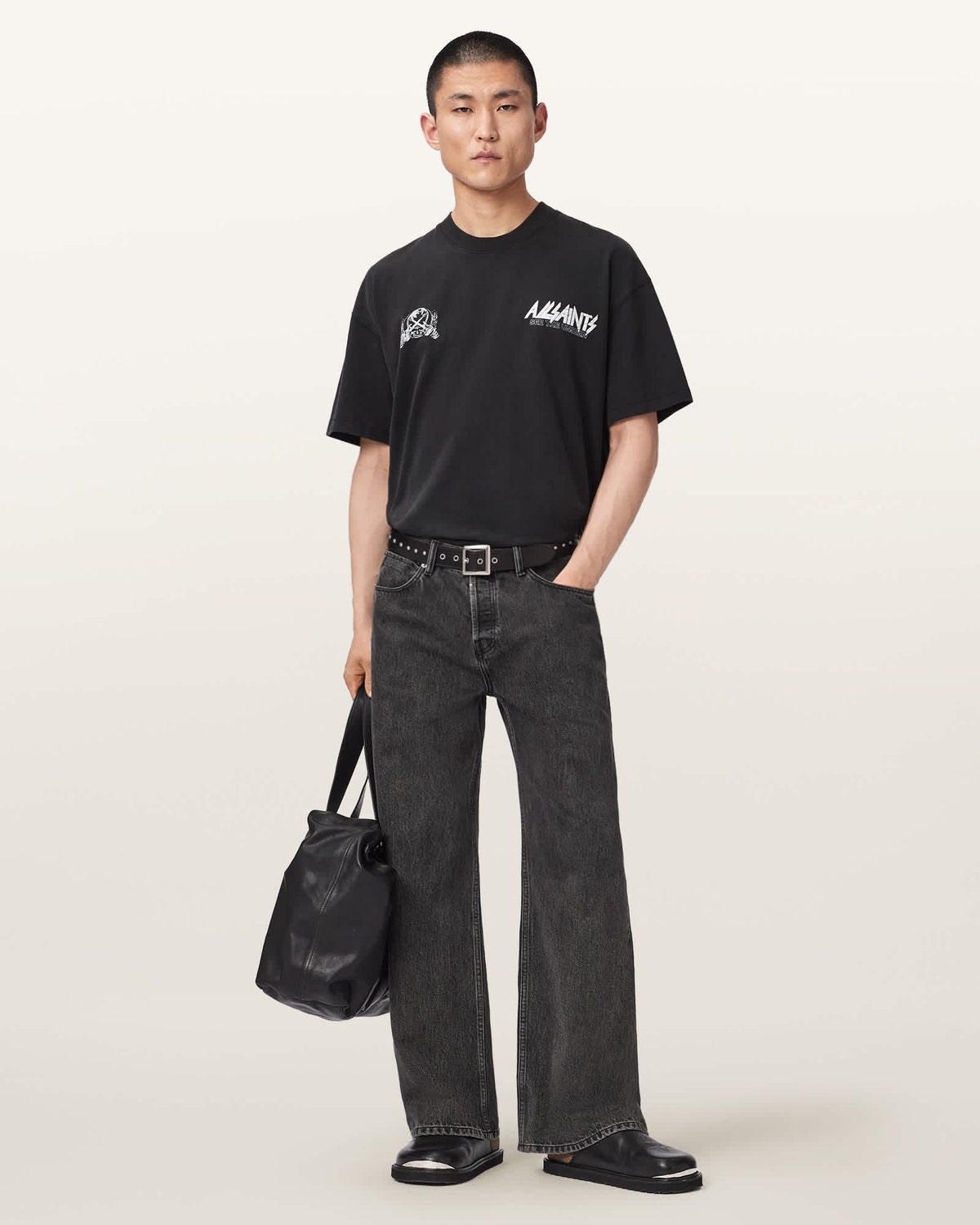 Chromium Short Sleeve Graphic T-Shirt Washed Black