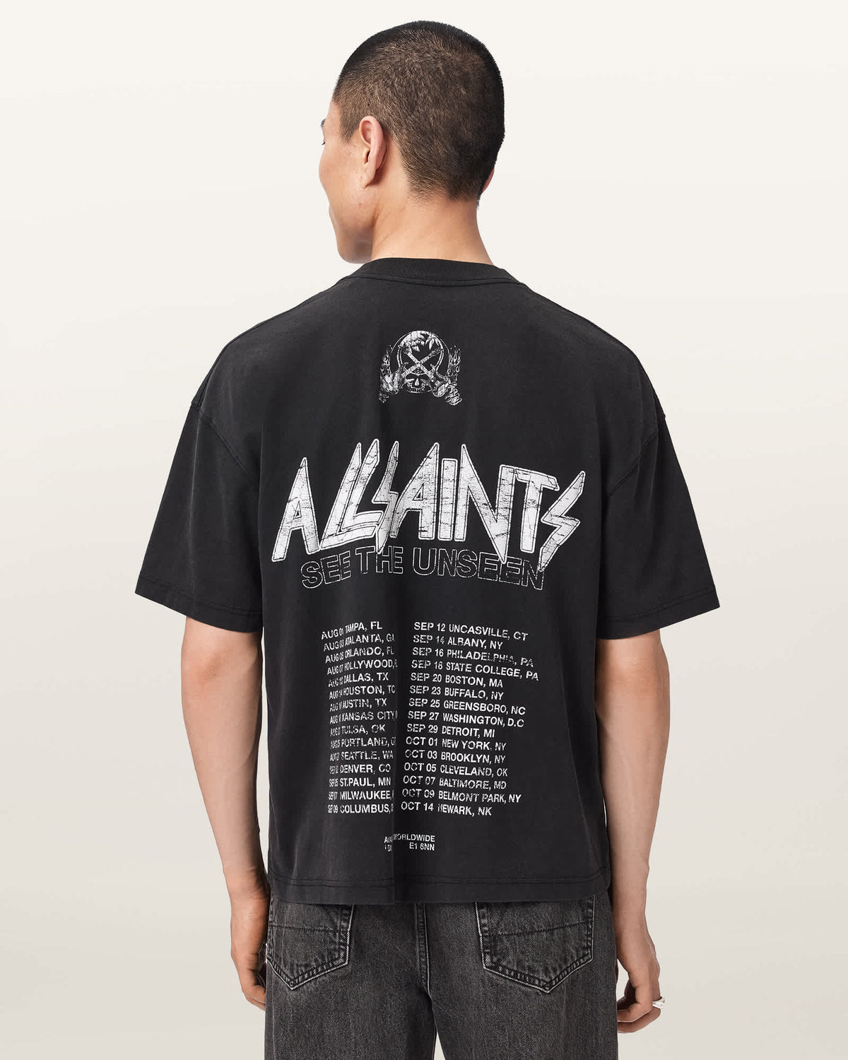 Chromium Short Sleeve Graphic T-Shirt Washed Black