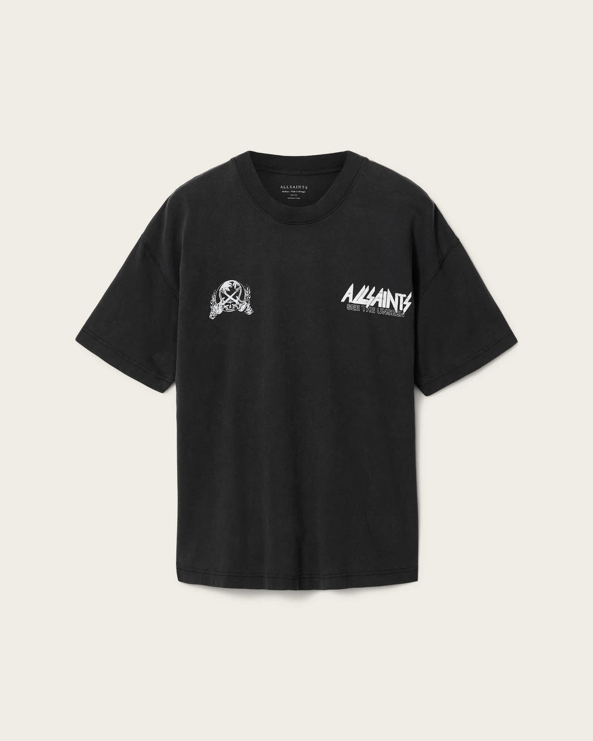 Chromium Short Sleeve Graphic T-Shirt Washed Black