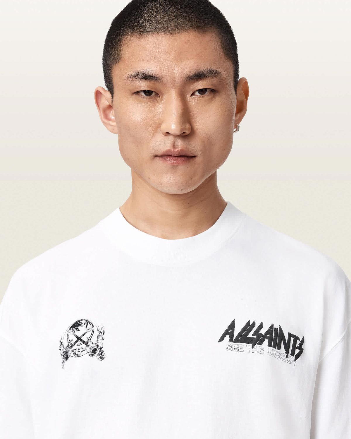 Chromium Short Sleeve Graphic T-Shirt ASHEN WHITE