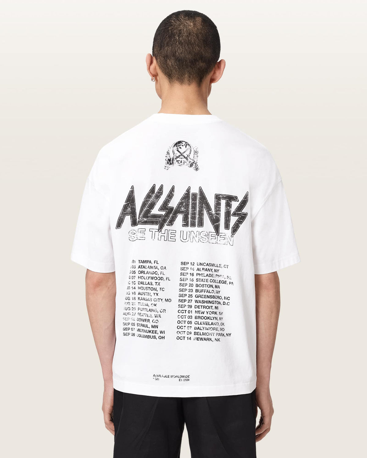 Chromium Short Sleeve Graphic T-Shirt ASHEN WHITE
