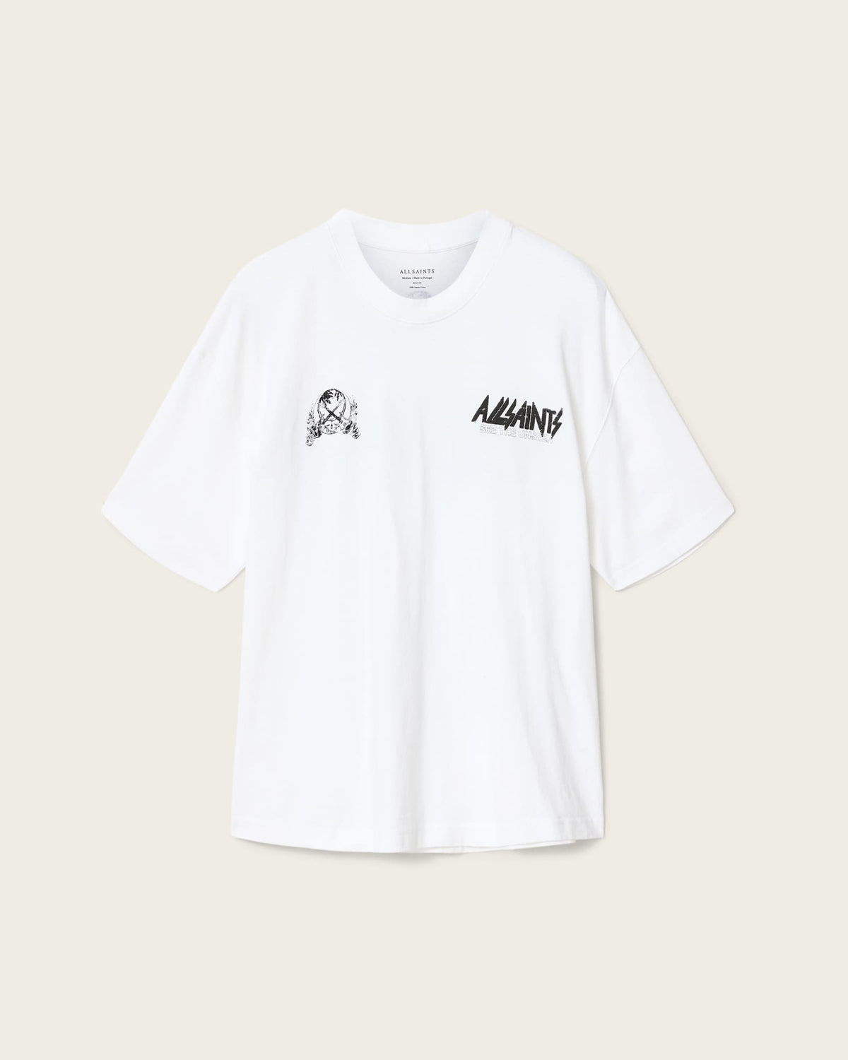 Chromium Short Sleeve Graphic T-Shirt ASHEN WHITE