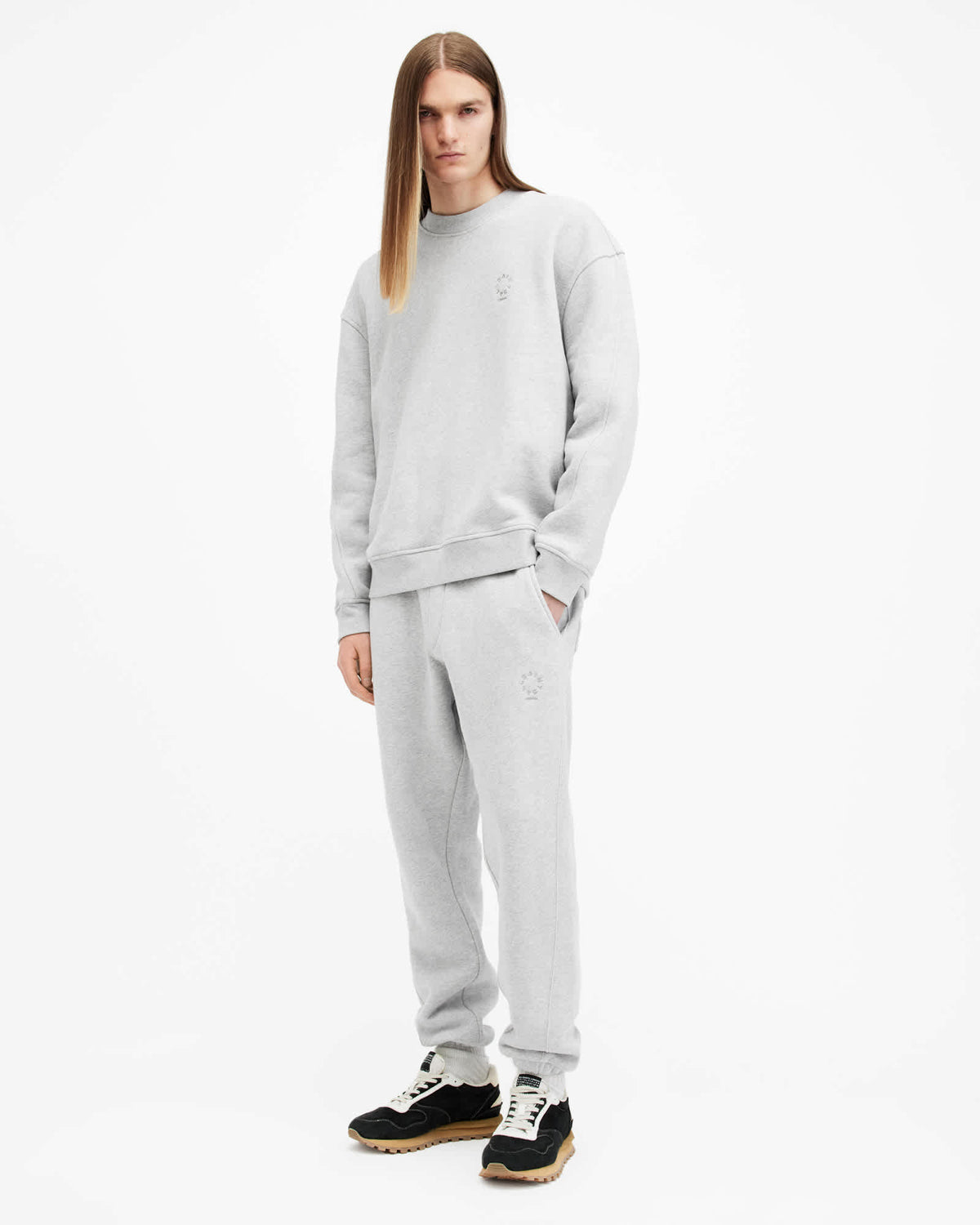 Haven Relaxed Fit Embroidery Joggers Grey Marl