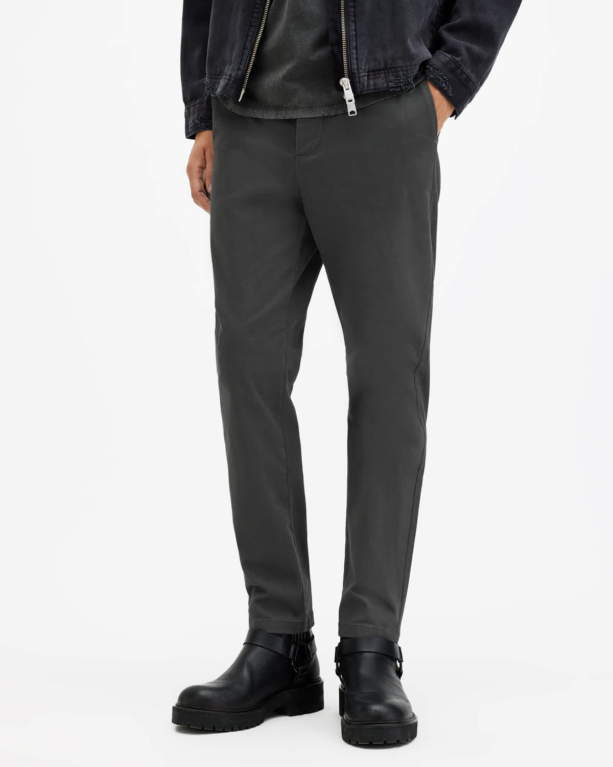 Walde Skinny Fit Chino Trousers GRAVESTONE GREY