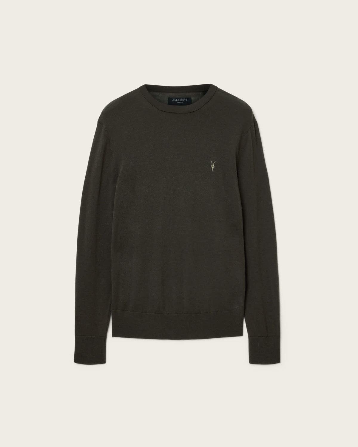 Mode Merino Wool Ramskull Jumper Olive Green