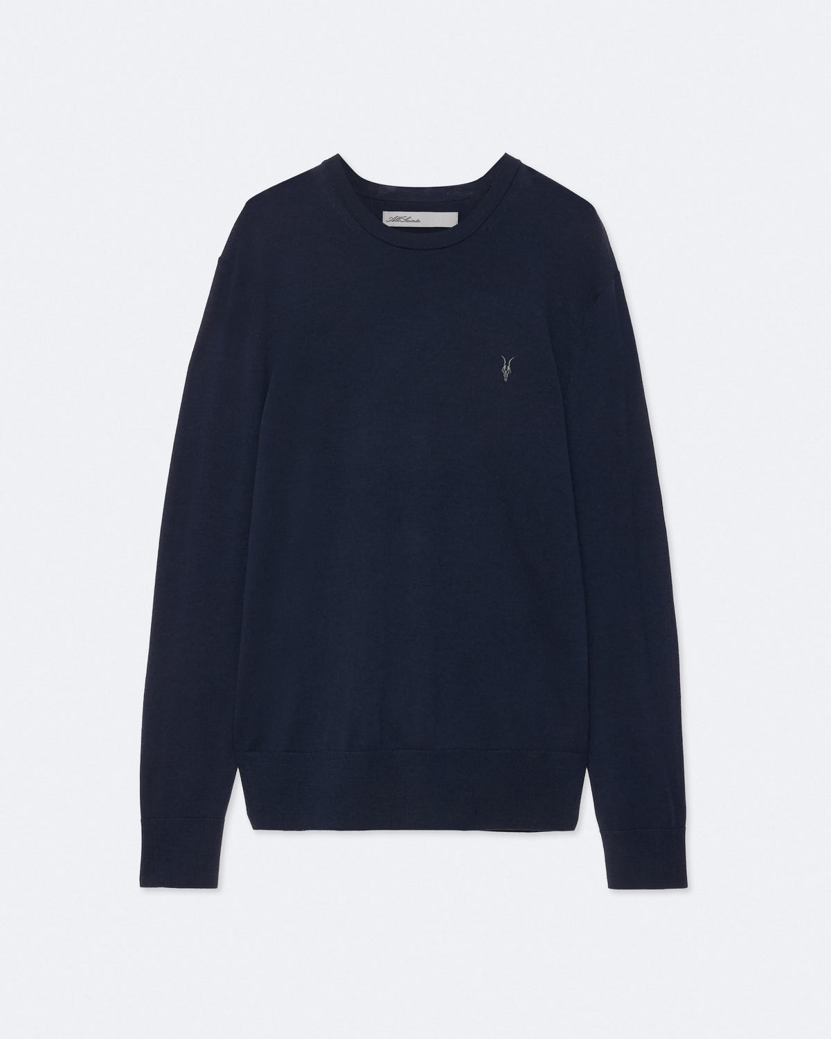 Mode Merino Wool Ramskull Jumper NAVY BLUE