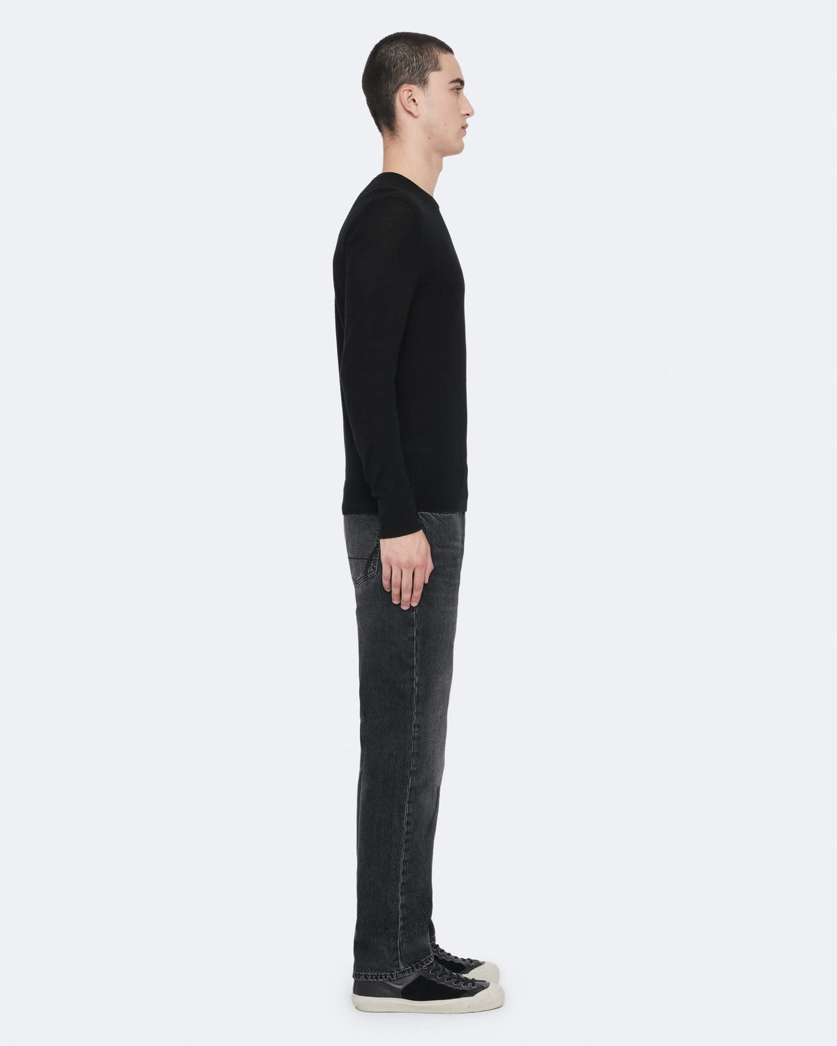 Mode Merino Wool Ramskull Jumper Black