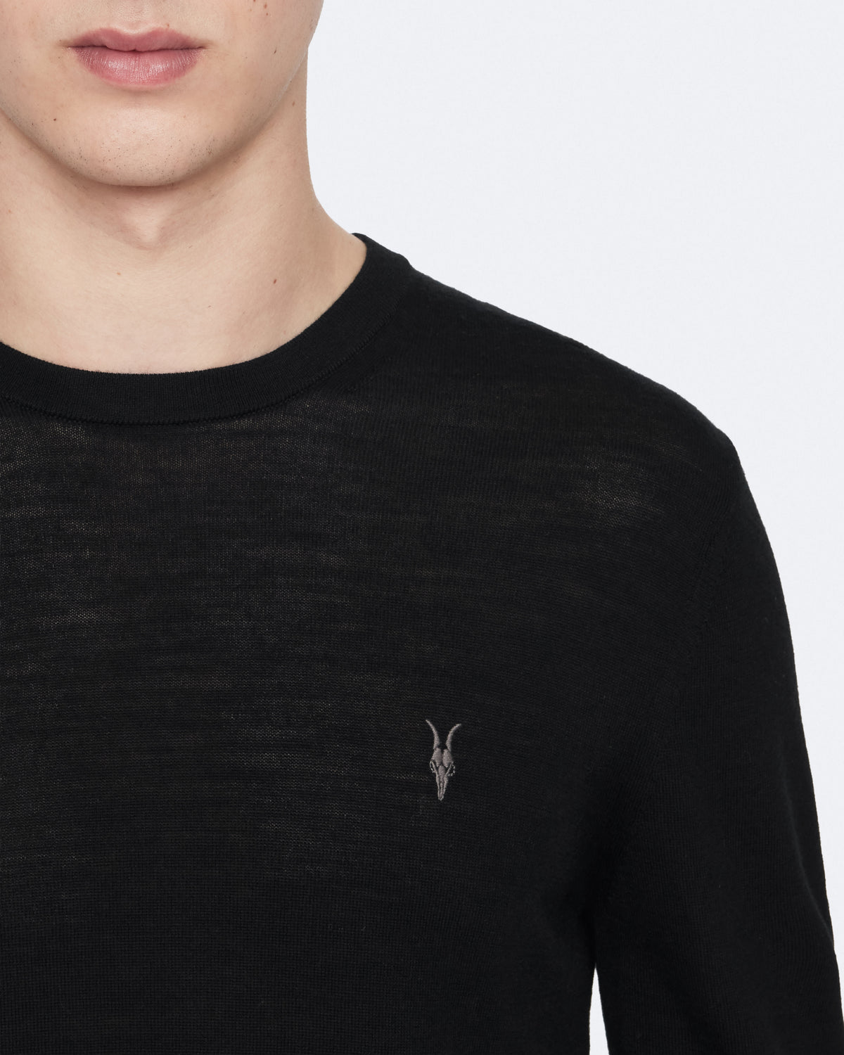 Mode Merino Wool Ramskull Jumper Black