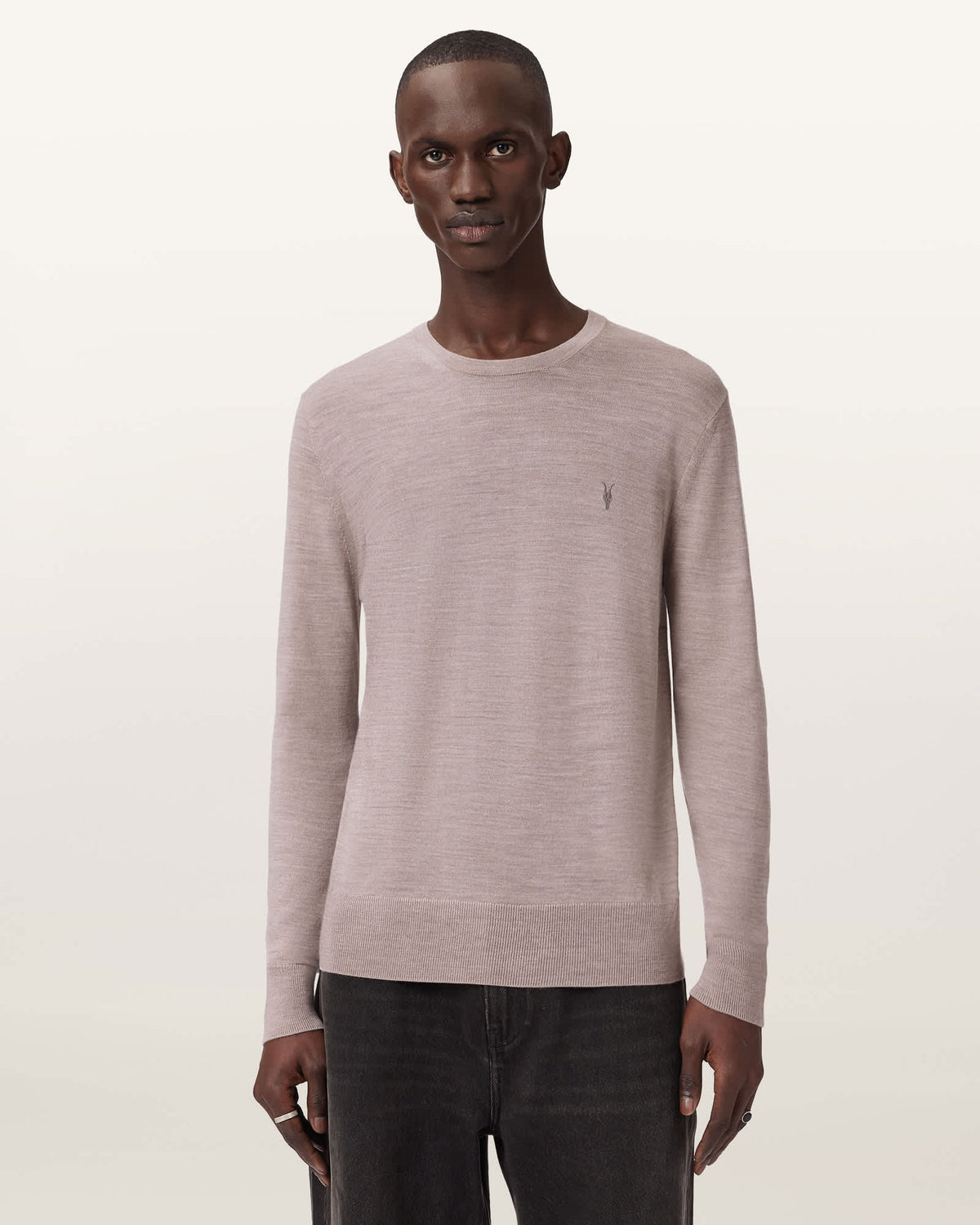 Mode Merino Wool Ramskull Jumper STONE TAUPE
