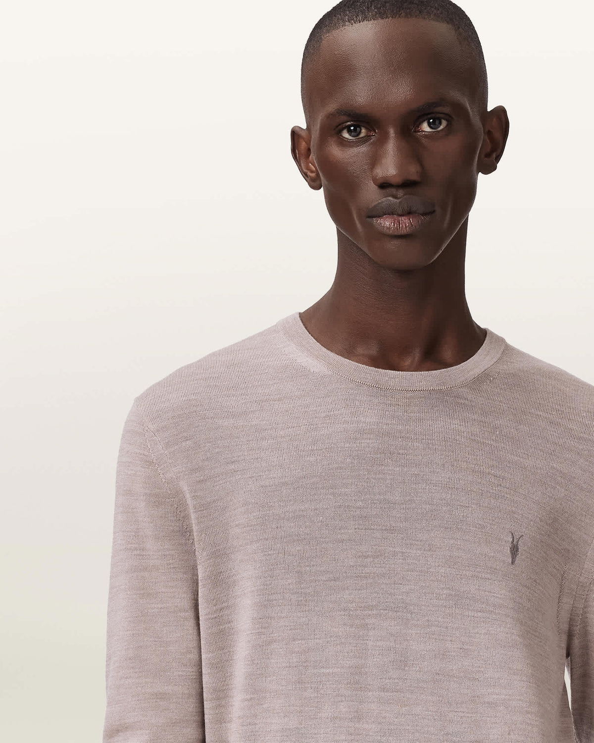 Mode Merino Wool Ramskull Jumper STONE TAUPE