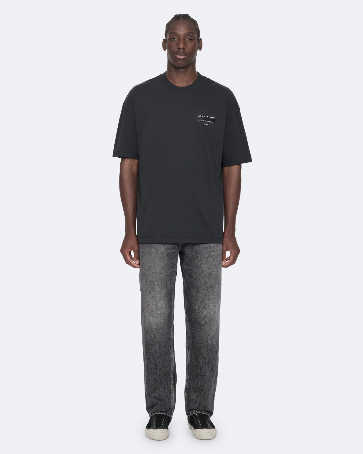 Redact Oversized Cotton T-Shirt Washed Black