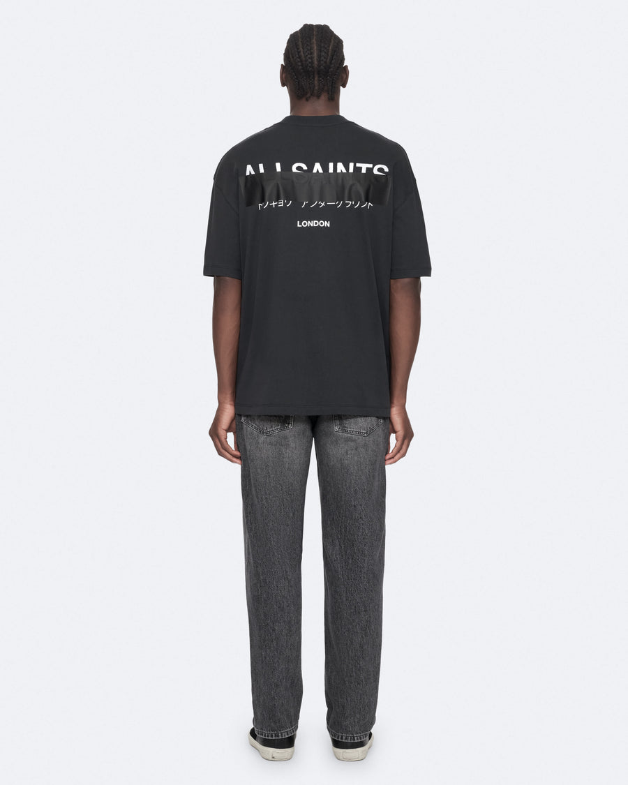Redact Oversized Cotton T-Shirt Washed Black