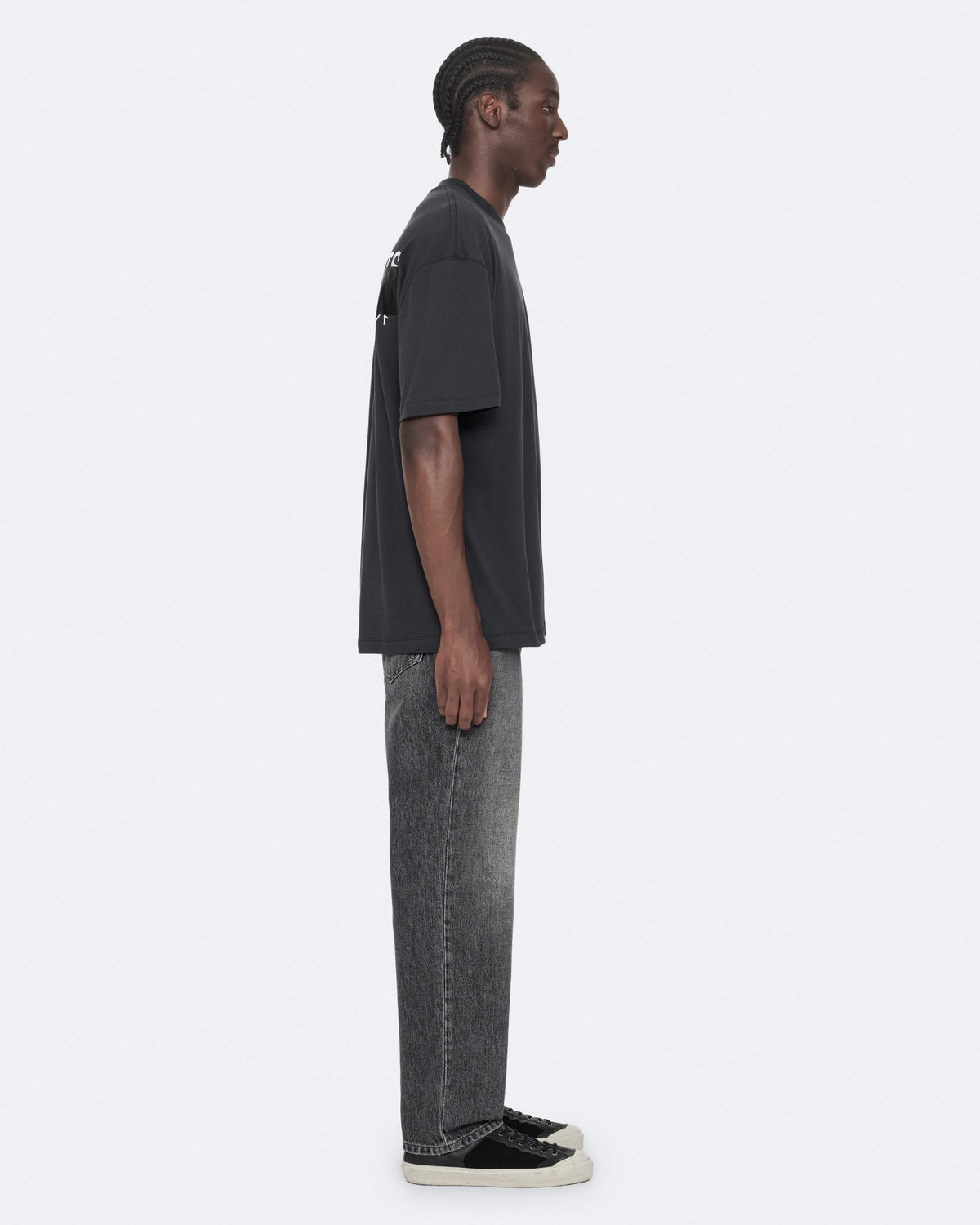 Redact Oversized Cotton T-Shirt Washed Black