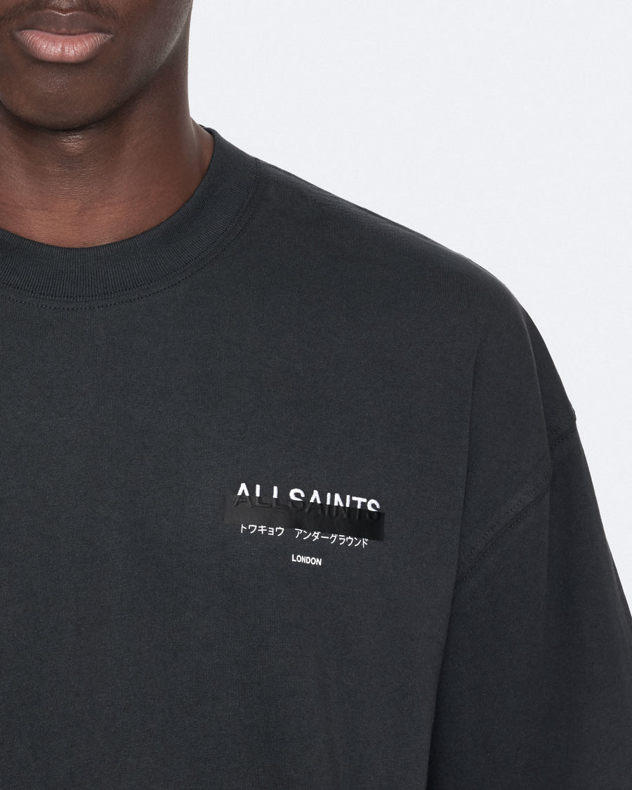 Redact Oversized Cotton T-Shirt Washed Black