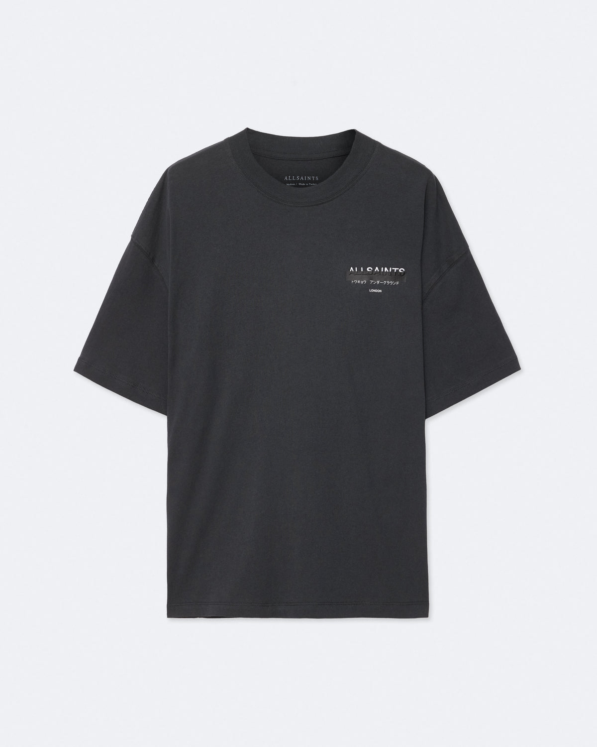 Redact Oversized Cotton T-Shirt Washed Black