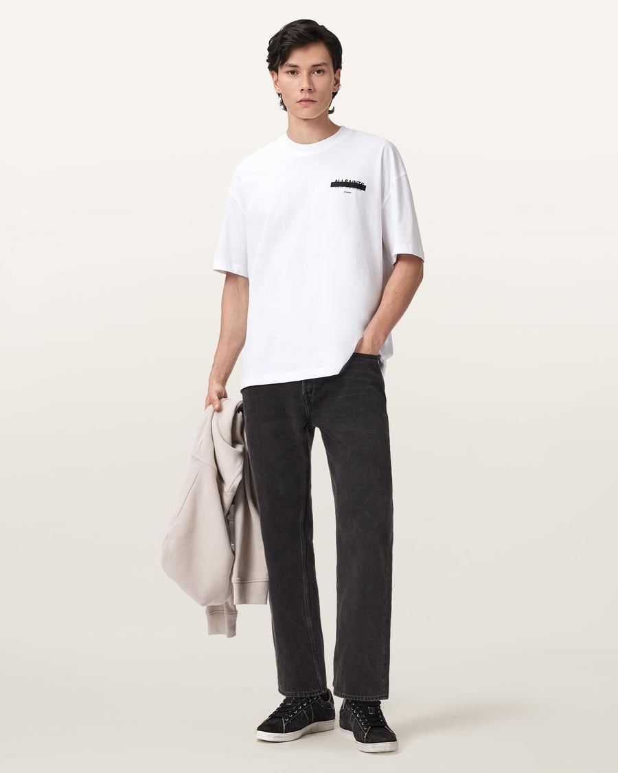 Redact Oversized Cotton T-Shirt ASHEN WHITE