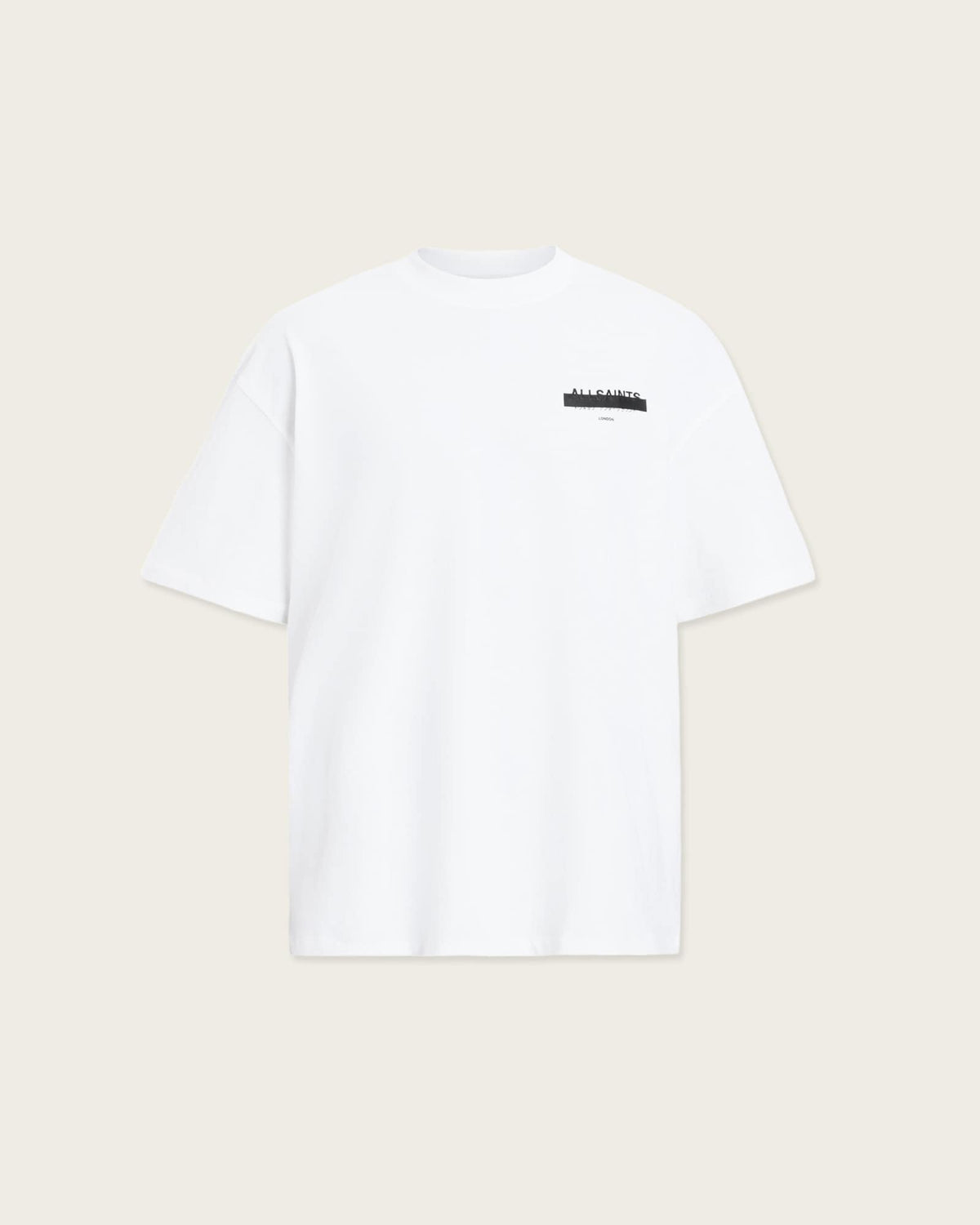 Redact Oversized Cotton T-Shirt ASHEN WHITE