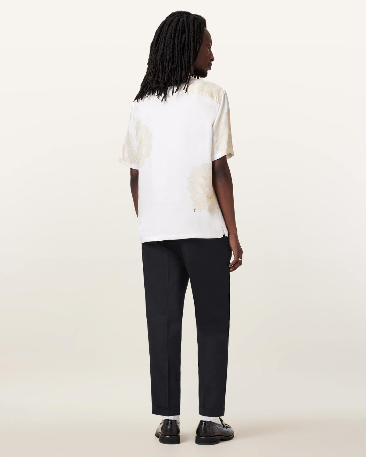 Tallis Slim Fit Cropped Tapered Trousers Black